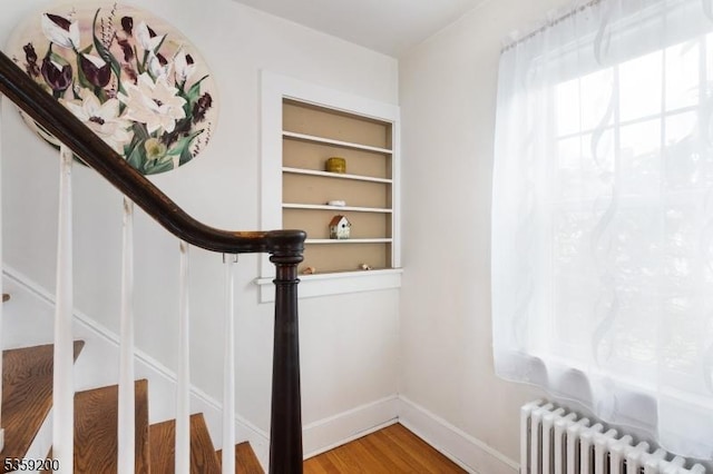 20 Kenvil Ave, Roxbury Twp, NJ 07876 - stairs with radiator, wood finished floors, and baseboards