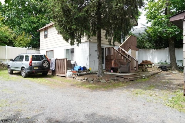 115 Navesink Ave, Highlands Boro, NJ 07732 - view of front of home with stairs and a deck