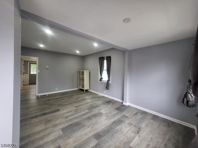 126 Seabreeze Ave, Middletown Twp, NJ 07748 - unfurnished room featuring dark wood finished floors, baseboards, and recessed lighting