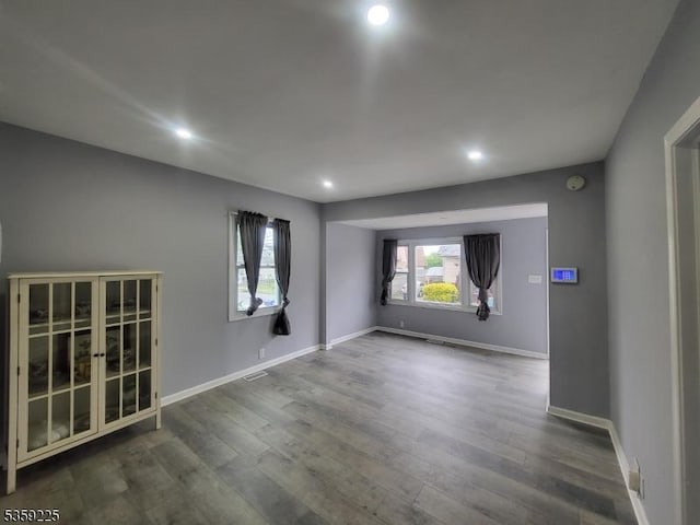 126 Seabreeze Ave, Middletown Twp, NJ 07748 - unfurnished room with wood finished floors, recessed lighting, and baseboards