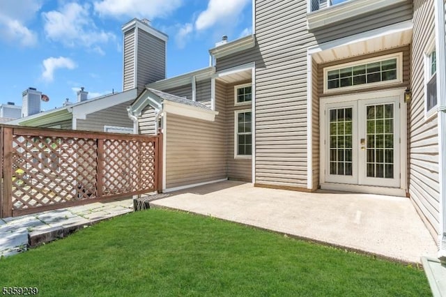 376 Finch Ln, Bedminster Twp, NJ 07921 - view of patio / terrace featuring french doors