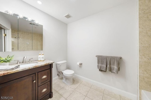 29 E Price St Unit 2, Linden City, NJ 07036 - full bath with vanity, a shower, tile patterned flooring, toilet, and baseboards