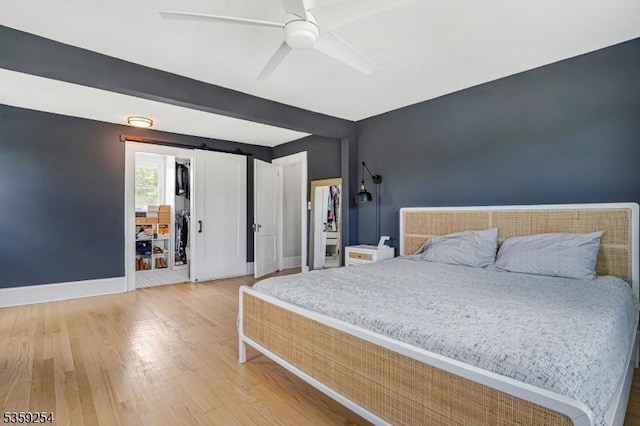 114 Hoagland Ave, Rockaway Boro, NJ 07866 - bedroom with light wood-style floors, baseboards, and a ceiling fan