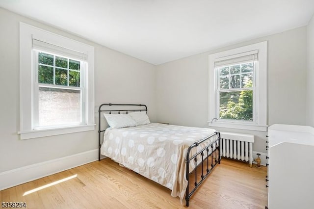 114 Hoagland Ave, Rockaway Boro, NJ 07866 - bedroom featuring radiator, multiple windows, and light wood finished floors