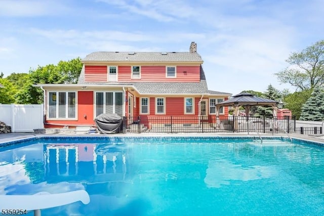 114 Hoagland Ave, Rockaway Boro, NJ 07866 - view of swimming pool featuring a gazebo, a patio, and a sunroom