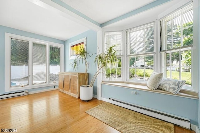 114 Hoagland Ave, Rockaway Boro, NJ 07866 - sunroom / solarium featuring a baseboard heating unit and healthy amount of natural light