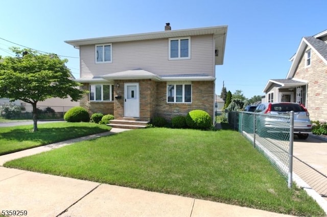 15 Garwood Ct N, Garfield City, NJ 07026 - traditional-style home featuring a chimney and entry steps