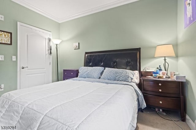 6406 Brookhaven Ct, Riverdale Boro, NJ 07457 - carpeted bedroom with baseboards and ornamental molding
