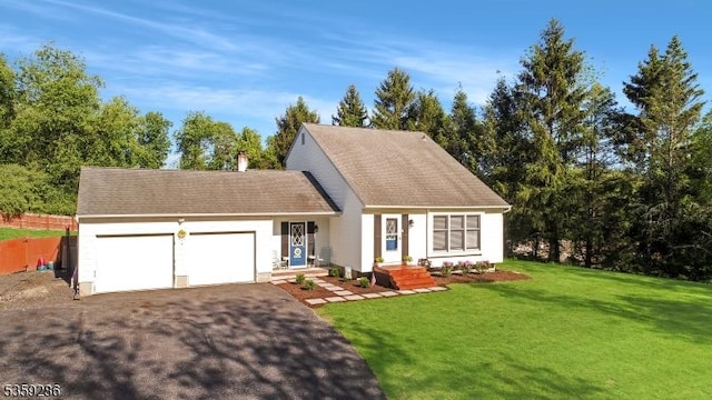 107 Heller Hill Rd, Blairstown Twp, NJ 07825 - cape cod-style house featuring driveway, an attached garage, and a front yard