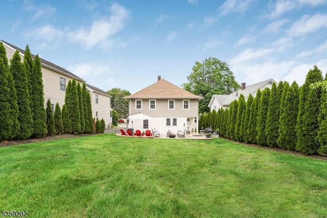 6 Highland Ave, Montville Twp, NJ 07045 - rear view of property featuring a patio area and a yard