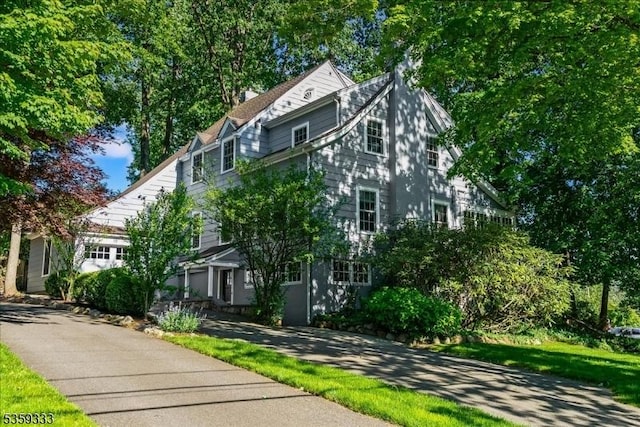 48 Baltusrol Way, Millburn Twp, NJ 07078 - view of front of house with a chimney