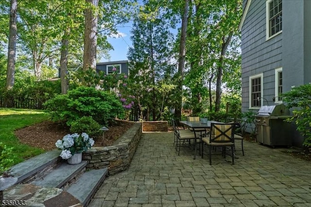 48 Baltusrol Way, Millburn Twp, NJ 07078 - view of patio with outdoor dining area and grilling area