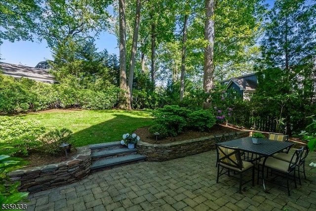 48 Baltusrol Way, Millburn Twp, NJ 07078 - view of patio featuring outdoor dining space