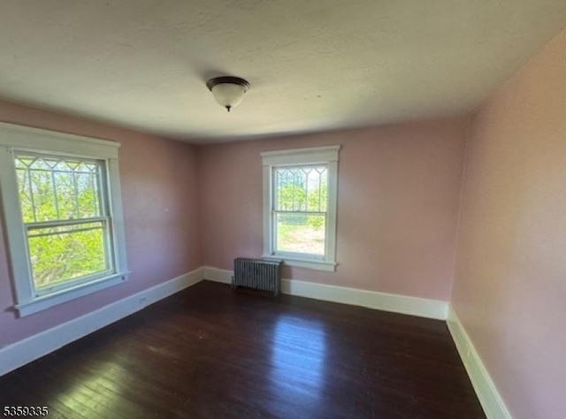 25 Prospect Ave, Andover Boro, NJ 07821 - empty room featuring radiator, wood finished floors, and baseboards
