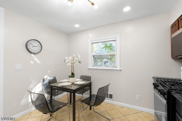 1190 Union St, Linden City, NJ 07036 - dining room with baseboards, light tile patterned floors, and recessed lighting