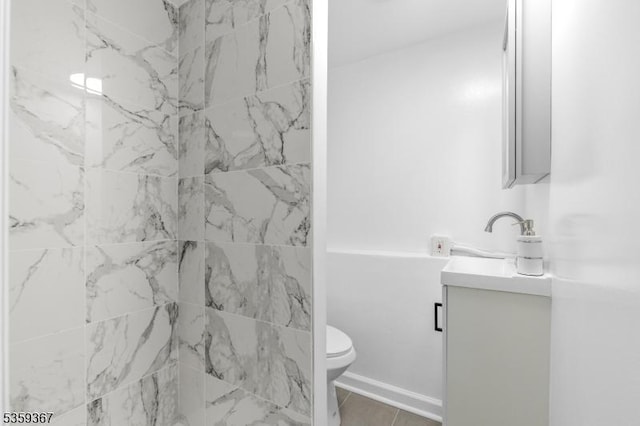 1190 Union St, Linden City, NJ 07036 - bathroom featuring vanity, toilet, and a tile shower