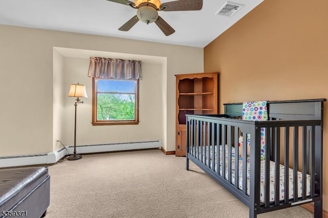 1 Lepont St, Stanhope Boro, NJ 07874 - bedroom with carpet, a ceiling fan, and a crib