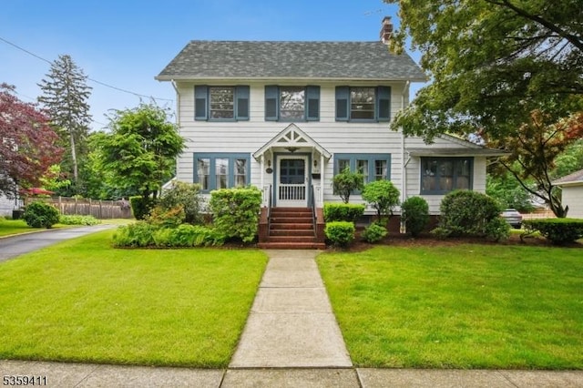 129 Severin Ct, Cranford Twp, NJ 07016 - colonial home featuring a chimney
