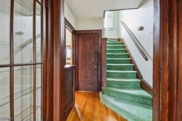 129 Severin Ct, Cranford Twp, NJ 07016 - stairway with wood finished floors