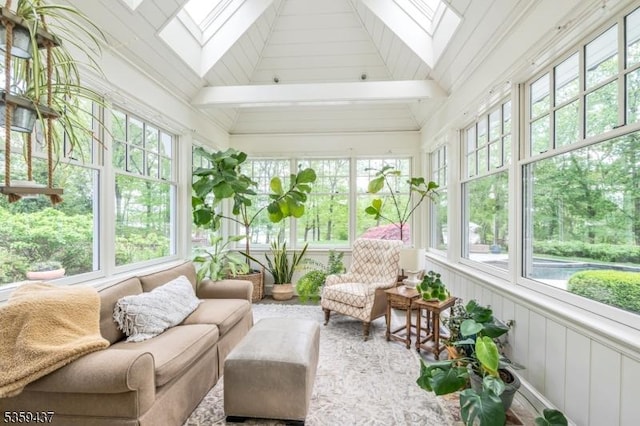 259 Indian Trail Dr, Franklin Lakes Boro, NJ 07417 - sunroom featuring a skylight