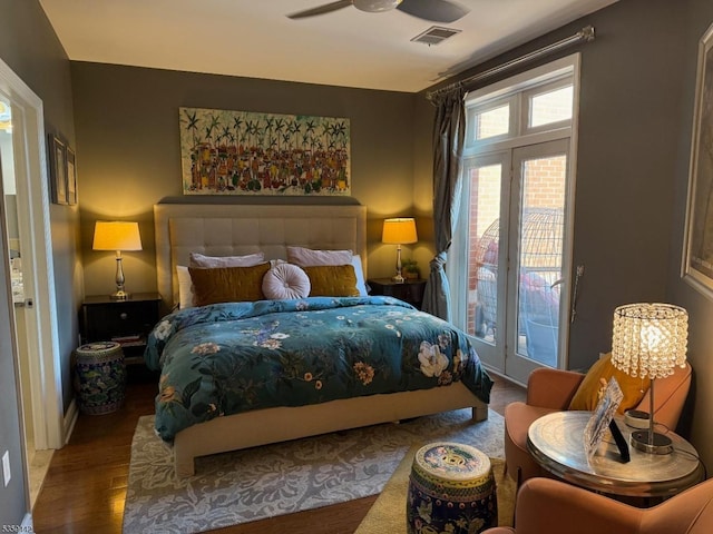 7400 River Rd Unit 437, North Bergen Twp, NJ 07047 - bedroom featuring access to exterior and wood finished floors