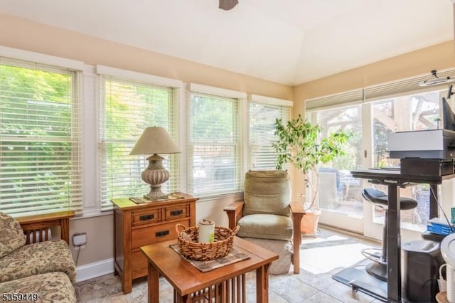 947 Madison Ave, Plainfield City, NJ 07060 - sunroom / solarium featuring vaulted ceiling and baseboards
