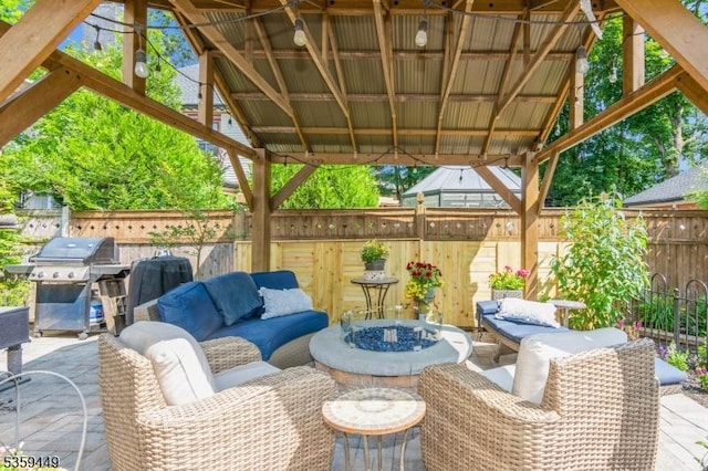 947 Madison Ave, Plainfield City, NJ 07060 - view of patio / terrace featuring outdoor lounge area, a gazebo, and area for grilling