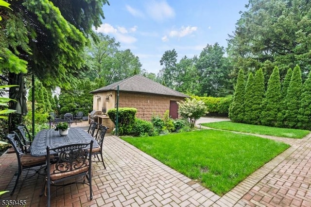 296 Highfield Ln, Nutley Twp, NJ 07110 - view of patio / terrace featuring outdoor dining area
