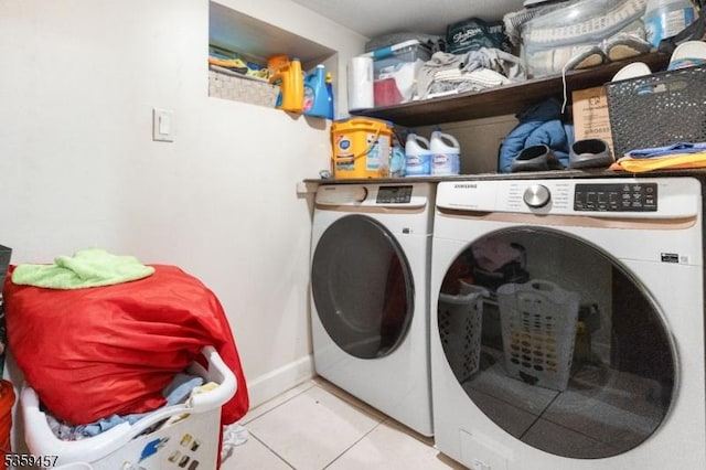 31 Mertz Ave, Belleville Twp, NJ 07109 - washroom with separate washer and dryer and tile patterned flooring