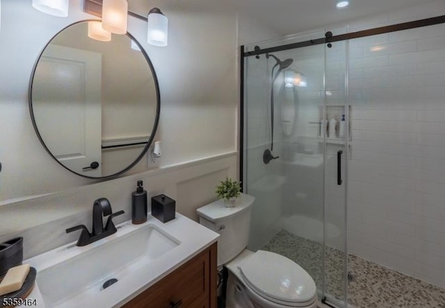 228 78th St, North Bergen Twp, NJ 07047 - full bath featuring vanity, toilet, and a stall shower