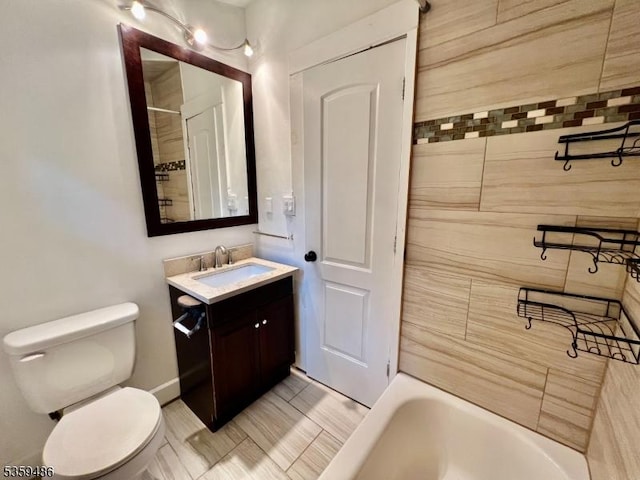 90 Georgia Ave, Jefferson Twp, NJ 07849 - full bathroom with vanity, a bath, toilet, and a shower