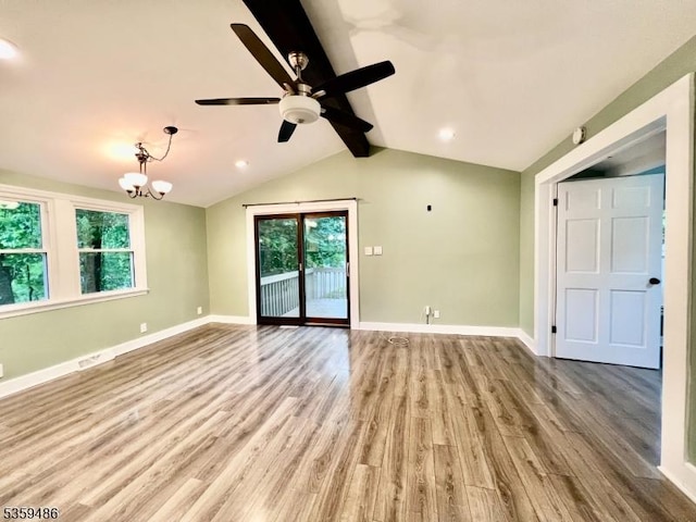 90 Georgia Ave, Jefferson Twp, NJ 07849 - unfurnished room with wood finished floors, plenty of natural light, a ceiling fan, and recessed lighting