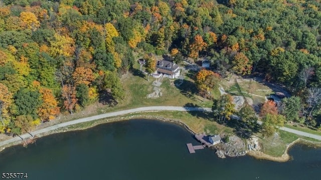1 Brook Valley Ter, Kinnelon Boro, NJ 07405 - aerial view of property and surrounding area with a heavily wooded area and a large body of water