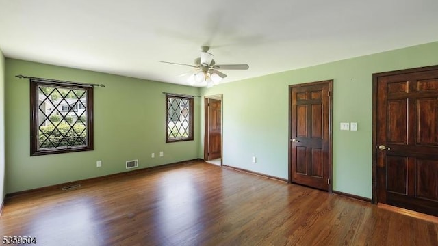 700 Schoolhouse Ln, Bound Brook Boro, NJ 08805 - unfurnished bedroom with wood finished floors, baseboards, and ceiling fan