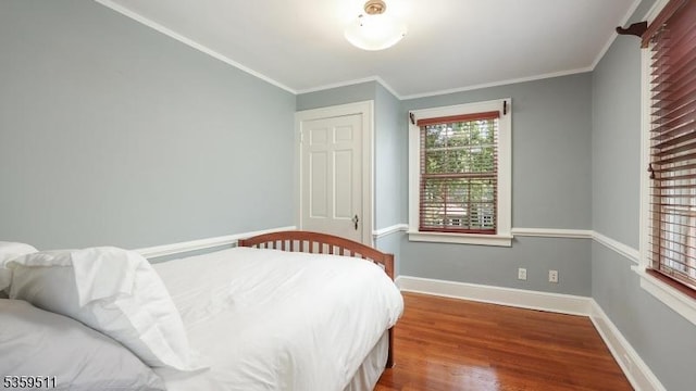265 S Scotch Plains Ave, Westfield Town, NJ 07090 - bedroom with crown molding, wood finished floors, and baseboards