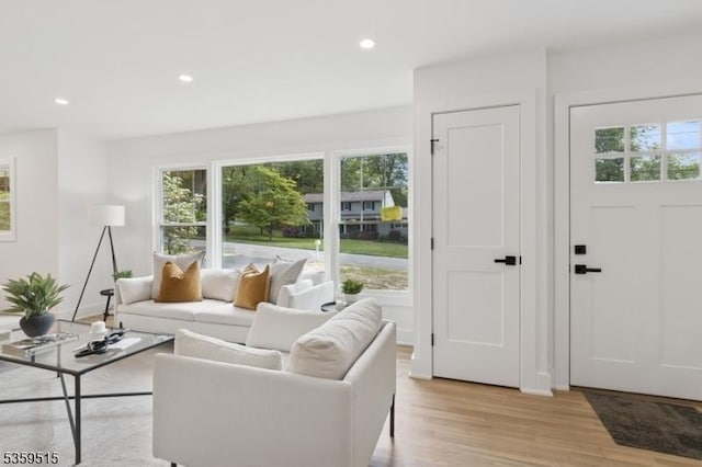17 Misty Mountain Rd, Randolph Twp, NJ 07869 - living room with plenty of natural light, light wood-style floors, and recessed lighting