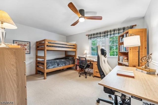 2406 Jamestown Cmn, Hillsborough Twp, NJ 08844 - carpeted bedroom with an office area and a ceiling fan