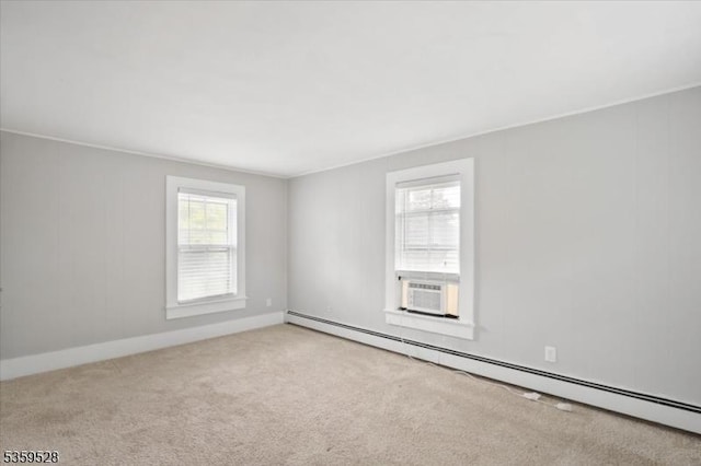 19 Spring St, Ogdensburg Boro, NJ 07439 - carpeted spare room with a baseboard radiator, cooling unit, and baseboards
