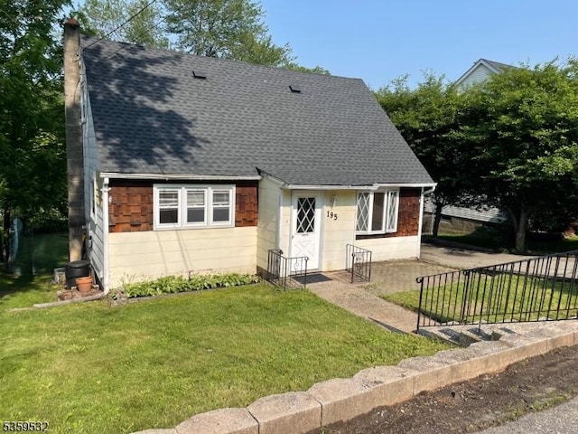 195 Newark Pompton Tpke, Wayne Twp, NJ 07470 - view of front of home with a shingled roof and a chimney
