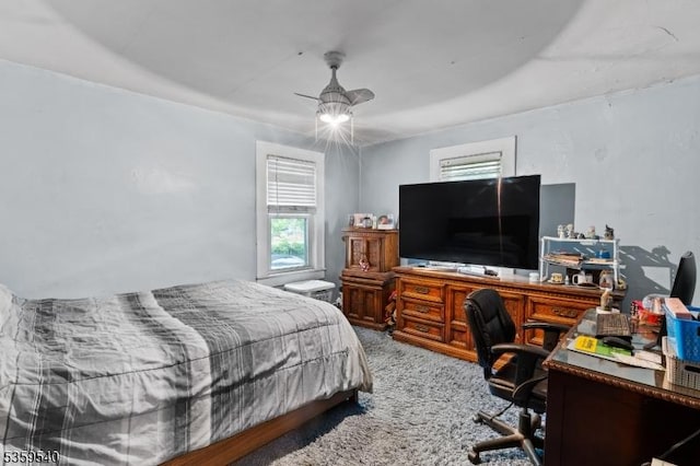 27 Wertsville Rd, East Amwell Twp, NJ 08551 - bedroom with carpet flooring, a desk, and a ceiling fan