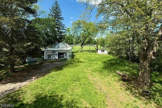 27 Wertsville Rd, East Amwell Twp, NJ 08551 - view of green lawn featuring an outdoor structure