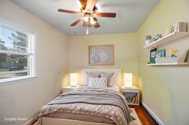 3 Cumberland Rd, Hillsborough Twp, NJ 08844 - bedroom featuring wood finished floors, baseboards, and ceiling fan