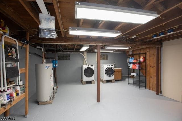 3 Cumberland Rd, Hillsborough Twp, NJ 08844 - unfinished below grade area with water heater and washer and dryer