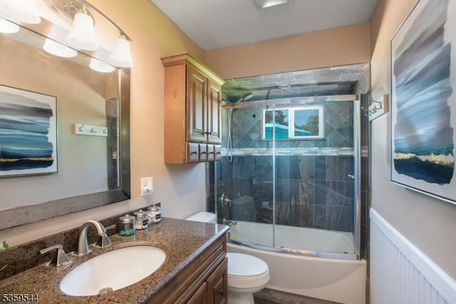 3 Cumberland Rd, Hillsborough Twp, NJ 08844 - full bath featuring vanity, toilet, and bath / shower combo with glass door