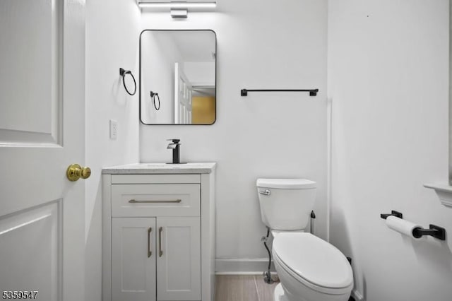 256 Marcia Way, Bridgewater Twp, NJ 08807 - bathroom with vanity, toilet, and baseboards