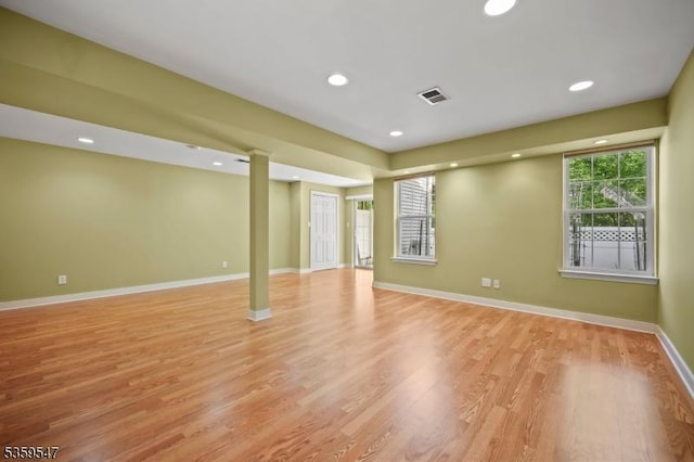 256 Marcia Way, Bridgewater Twp, NJ 08807 - spare room featuring baseboards, light wood-style floors, and recessed lighting