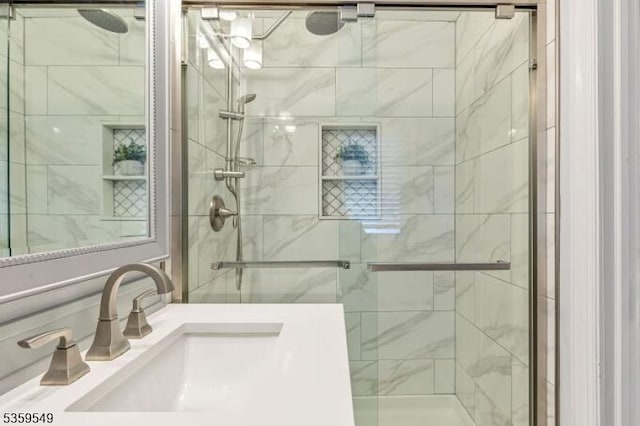 55 Nomahegan Ct, Cranford Twp, NJ 07016 - full bathroom featuring a shower stall and vanity
