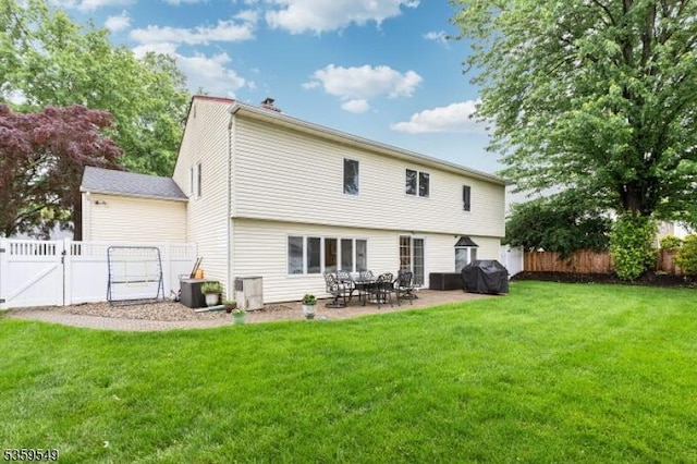 55 Nomahegan Ct, Cranford Twp, NJ 07016 - rear view of property with a gate and a patio