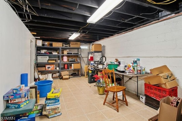 184 Locust Dr, Union Twp, NJ 07083 - unfinished below grade area with concrete block wall