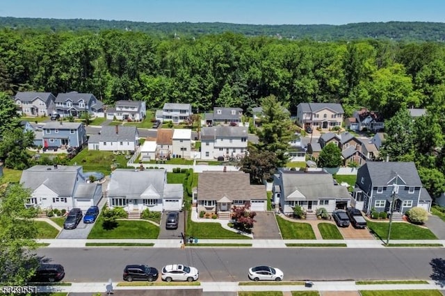 184 Locust Dr, Union Twp, NJ 07083 - aerial view of residential area with a heavily wooded area